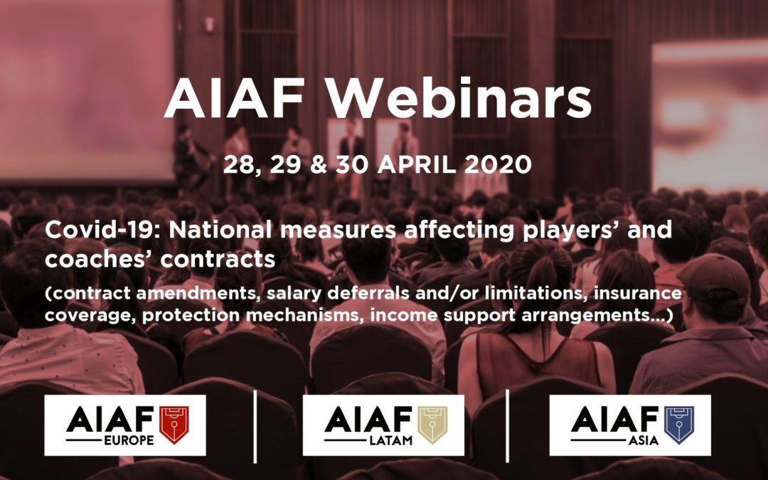 AIAF launches its Webinars!